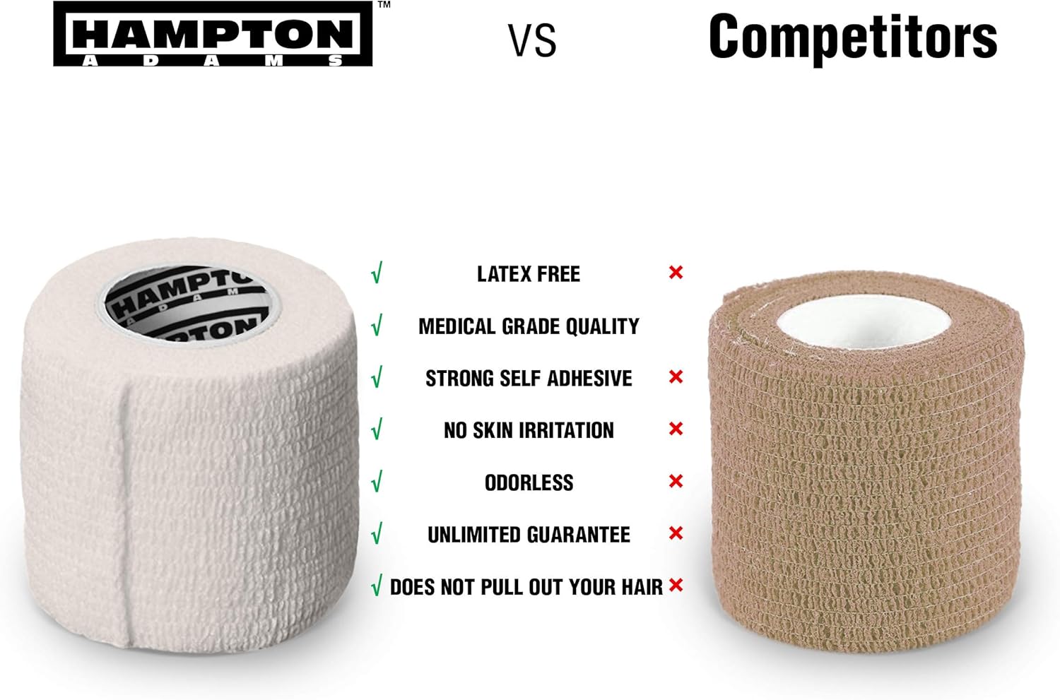(14-Pack) 2” x 15 FT | Self Adhesive Non Woven Bandage Wrap – Breathable Self Adherent Wrap for Pets - Athletic Elastic Cohesive Bandage for Sports Injury: Ankle, Knee & Wrist Sprains (Rainbow): Health & Personal Care