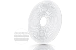 DSLSQD Polyester Boning for Sewing, 50 Yard 6 mm Wide High Density Polyester Boning for Sewing Garment Accessories Bra Boning Tool for Corsets Bridal Gowns Evening Gowns Lingerie Hats(White)
