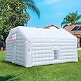 Large White Inflatable Nightclub 20X16.5X12Ft Disco Cube Gazebo Event House with Logo Area Portable Inflatable Party Tent for Birthday, School Events, Backyard Party, Rental Business