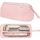 Leudes Hair Tools Travel Bag for Shark Flexstyle Carrying Case Portable Shark Hair Air Wrap Dryer Case Waterproof Dustproof Flat Curling Iron Travel Organizer (Pink)