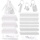 SENONAPO 180 Pcs Valentine's Day Employee Appreciation Gift Appreciation Keychain Favor for Coworker 60 Pcs 3 Styles Inspirational Thank You Keychain for Employee Teacher Nurse Valentine's Day Favor