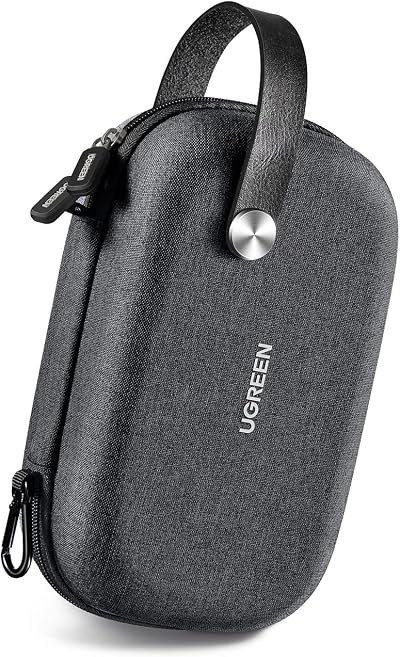 UGREEN Travel Accessories Bag Portable Cable Organiser Hard Case Black