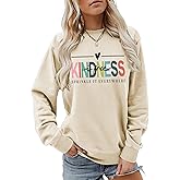 NIBAUQI Be Kind Sweatshirt - Kindness Is Free Sweatshirt Teacher Graphic Winter Spring Top - Valentine's Gift