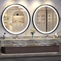 Hasipu 30” LED Bathroom Mirror with Light, Round