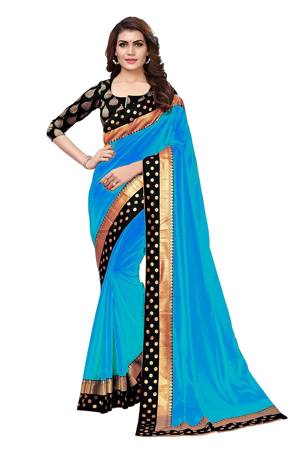 anni designer silk saree with blouse piece