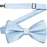 GUSLESON Solid Bow Ties for Boys Pre-Tied Baby Kids Bow Tie Adjustable Toddler Bowties for Wedding Party