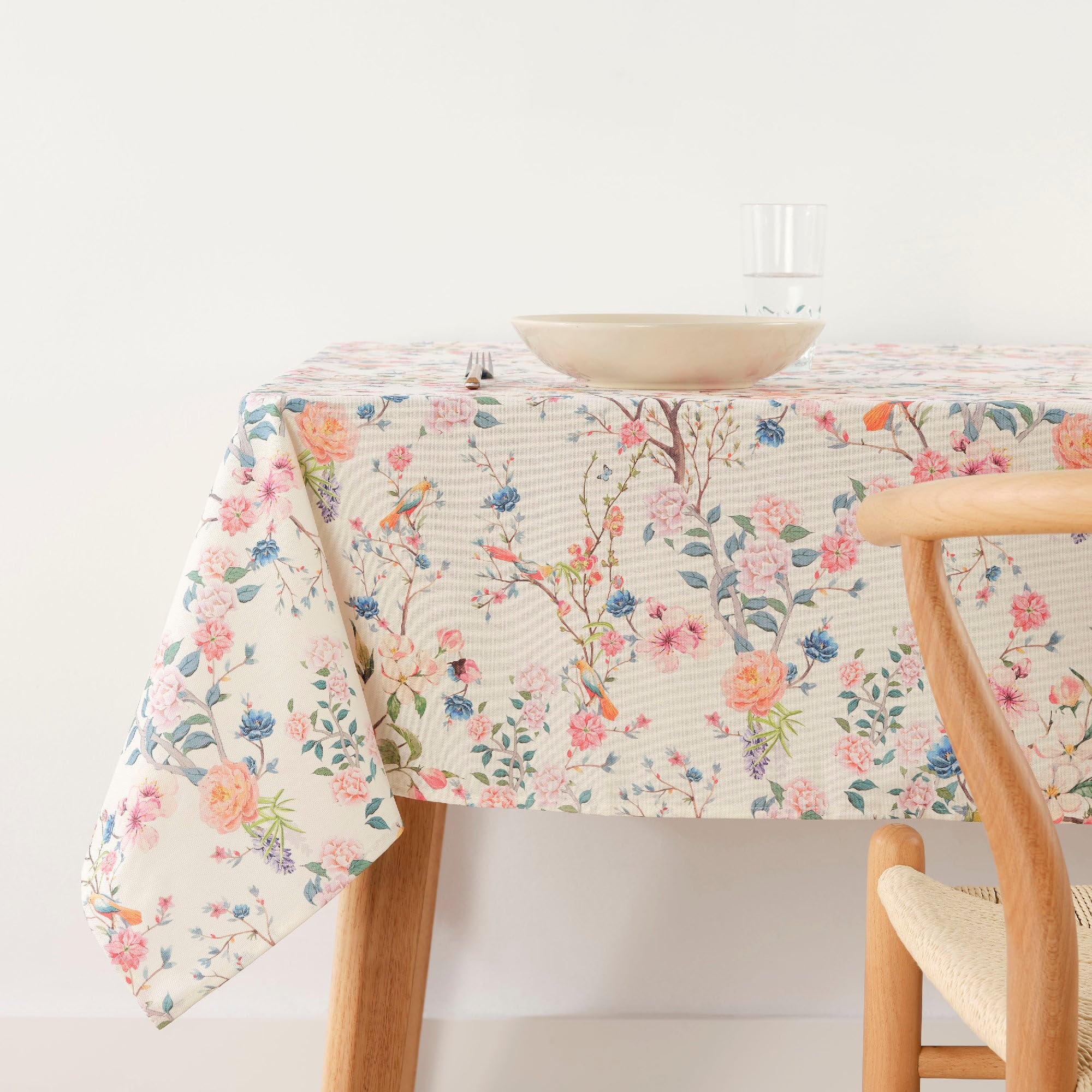 BELUM | Stain Resistant Tablecloth Size 250 x 140 cm - Extra Soft Touch Tablecloth Colour Multicolor - Tablecloth 100% Made in Spain Fabric 100% Organic Cotton - Tablecloth Model 0120-341