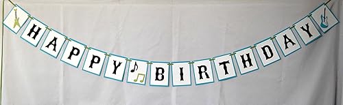 Amazon Com Rock Band Happy Birthday Banner Rock And Roll