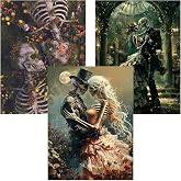 Axquilon 3 Pack Diamond Art Kits for Adults 12x16 inch | Skull Diamond Painting Kits for Adults Beginner, DIY 5D Full Drill Skeleton Gem Art for Home Wall Decor