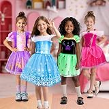 MELAND Princess Costume Set for Girls 4 Dresses 4 Accessories Age 3-8 view 8