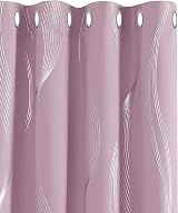 Deconovo Thermal Insulated Blackout Curtains Wave Printed 2 Panels Pink 52x63 in