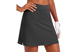 Ekouaer Women Tennis Skirt Skort Golf Skirt with Short Pockets Active Performance Two Layer Skirts Running Outfit