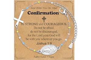 WIKHIA Cross Beaded Bracelet for Girls - First Communion, Baptism, Confirmation, Easter Gifts Catholic Religious Christian Jewelry for Goddaughter