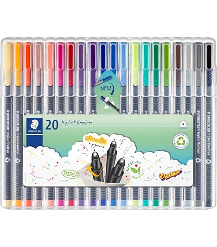 Amazon.com : STAEDTLER 334 C60 Triplus Fineliner Superfine Pen