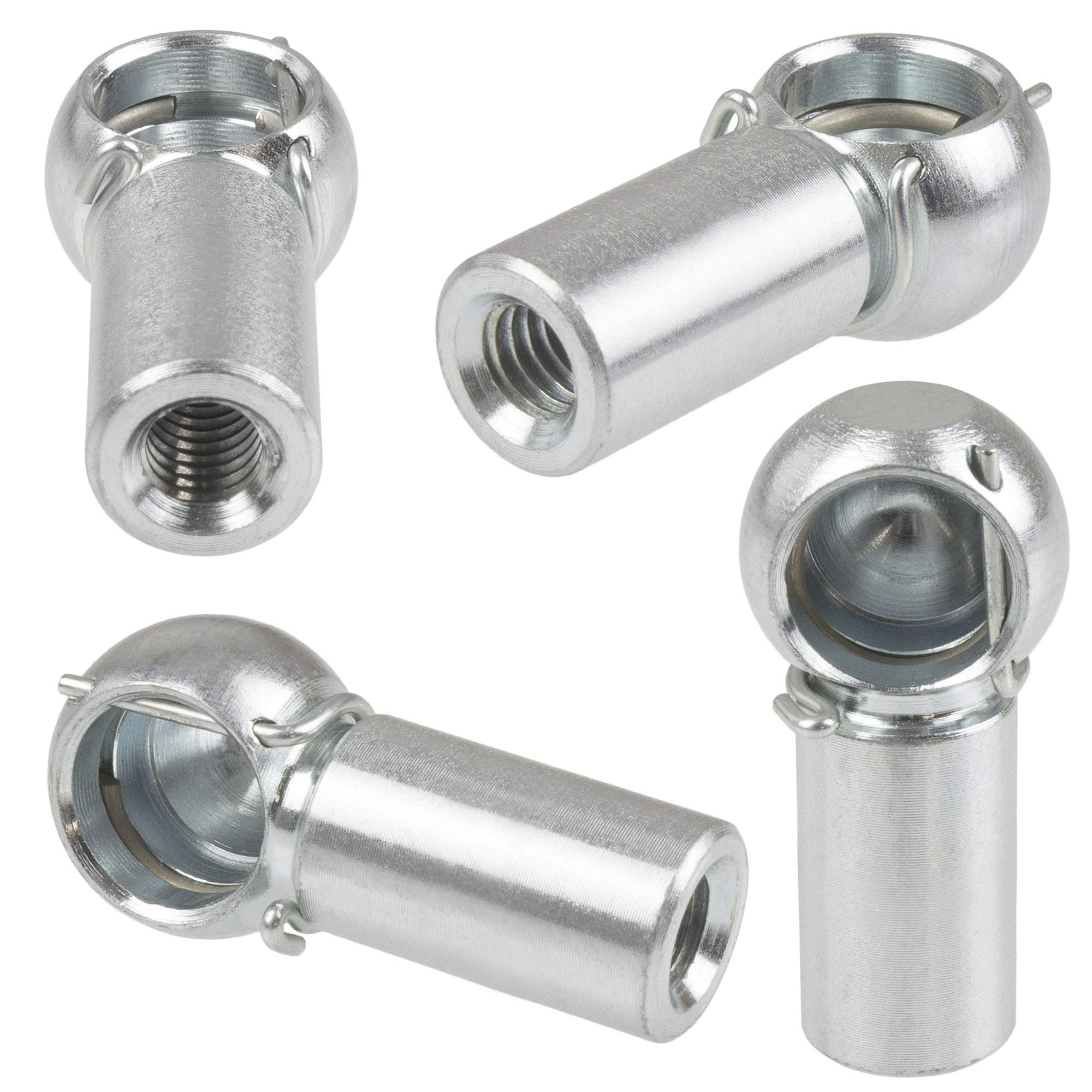 SOLIDfy 4 x Ball Pan B16 M10 DIN 71805 + Safety Bracket Form B Galvanised 16 mm