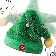 Gfilay Funny Dancing Animated Christmas Tree Hat,27" Musical Singing Santa Hat - Holiday Novelty Party Electric Swing Christmas Plush Hat for Xmas Gift