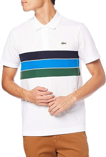 Amazon ラコステ ポロシャツ 公式 ドライコットンボーダーパネルポロシャツ メンズ Yh1516l アクティブシャツ Tシャツ 通販