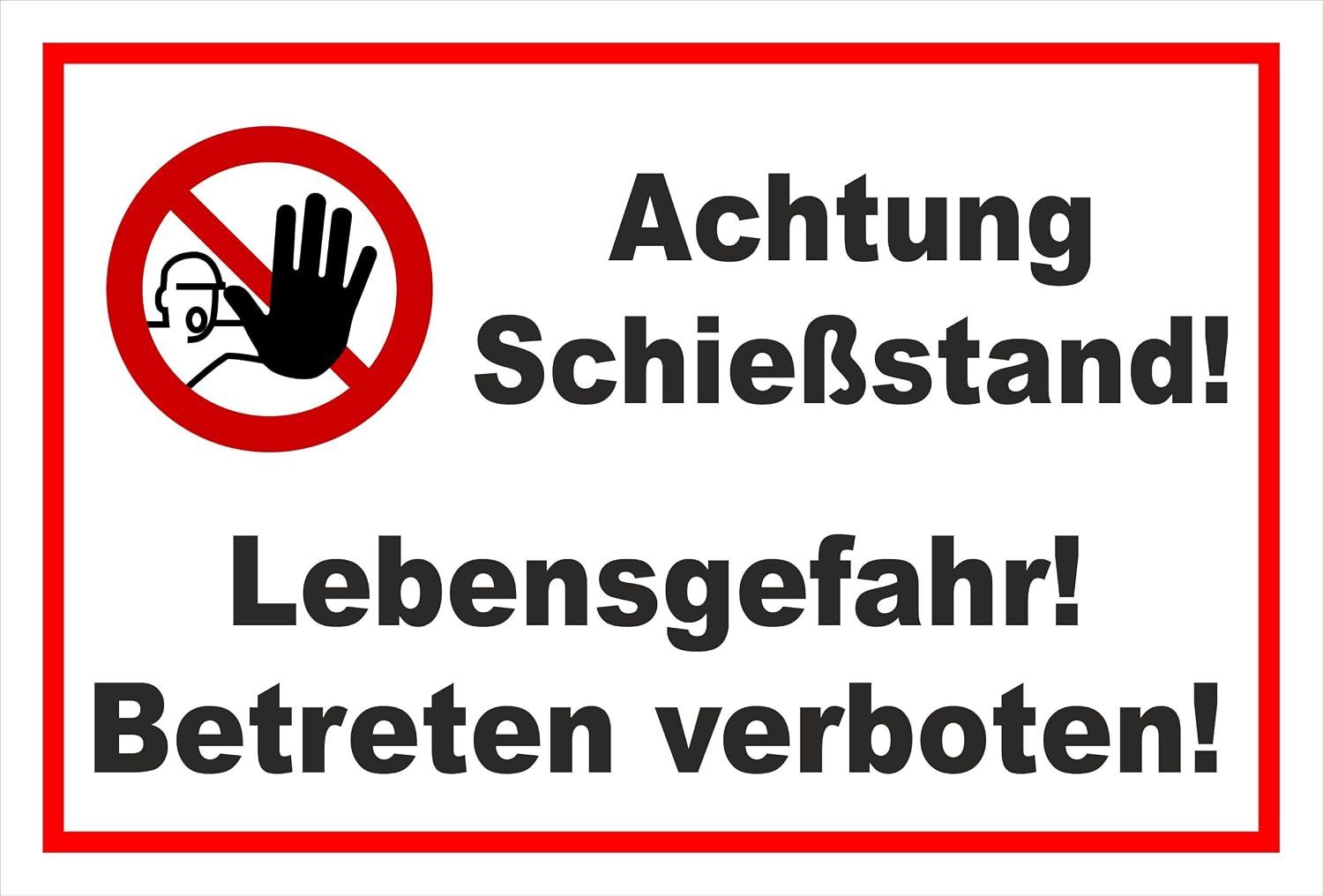Verbotsschild 'Schalten Verboten' – 30x20 Cm, 3mm Hartschaum, Wetterfest