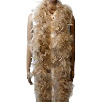 Boa En Plumes De Dinde Noir Et Or – 2 Mètres, 40 G – Décor De Fête, Mariage, Carnaval, Concert – Accessoire Chic Et Duveteux – Facile à Gonfler – Idéal Pour Costumes Et Photos