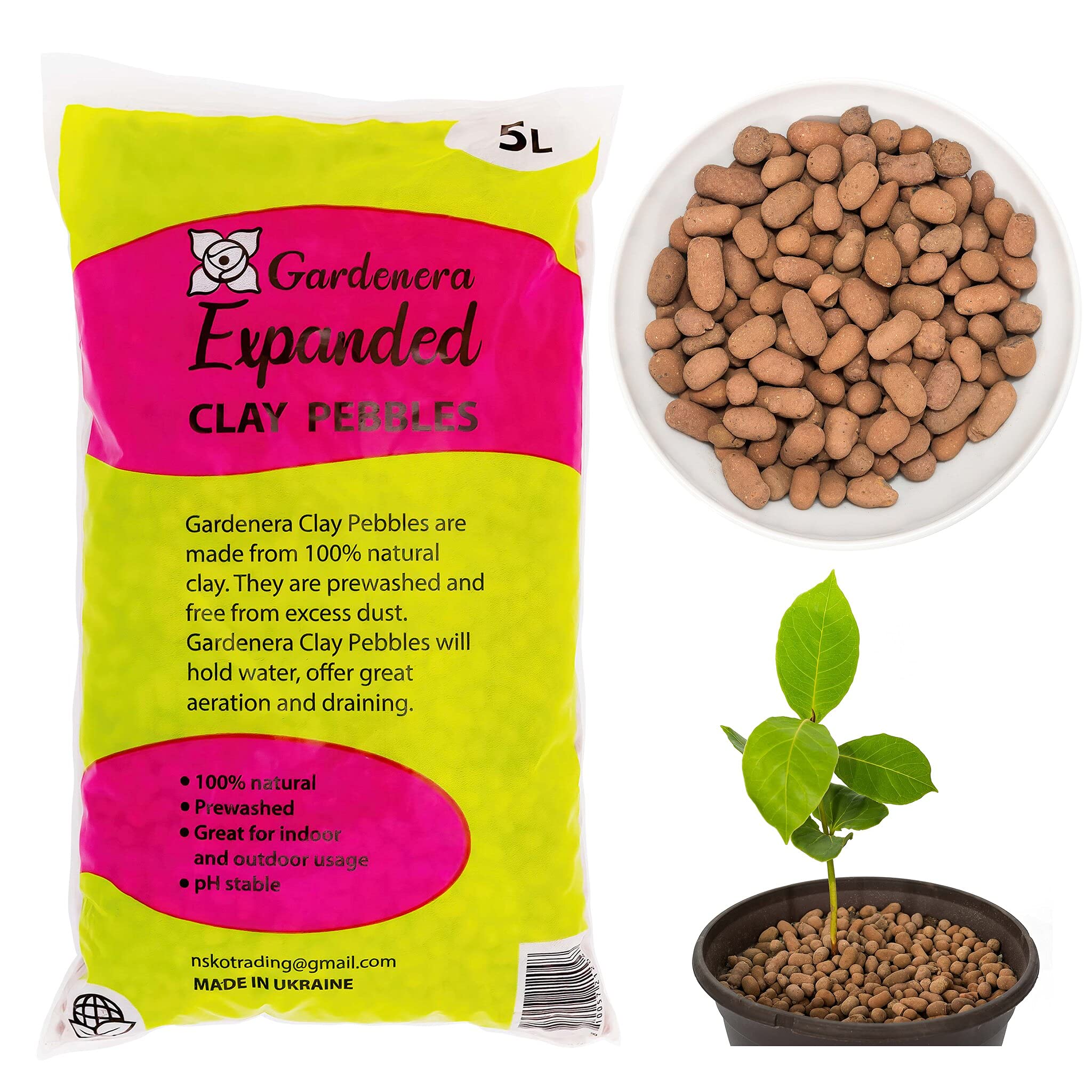 Gardenera Expanded Clay Pebbles for Plants
