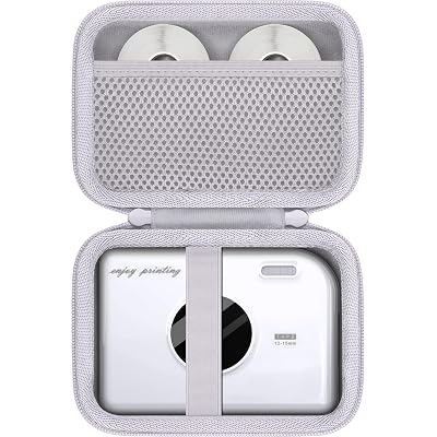 Aenllosi for Phomemo A30 Label Printer Hard Case, Phomemo A30 Mini Label Maker Machine Organizer, White (Case Only)