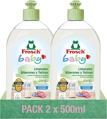 - Garrafas, Tetas e Chupetas Ecológicas de Detergente com Pantenol | Hipoalergénico e Gel de Limpeza Sem Fragrância | Embalar 2 x 500 ml