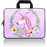RUYIDAY 11 11.6 12 12.1 12.5 inch Laptop Carrying Bag Chromebook Case Notebook Ultrabook Bag Tablet Cover Neoprene Sleeve Fit Apple MacBook Air Samsung Acer HP DELL Lenovo Asus(Cute Unicorn)