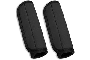 simarro Luggage Handle Wraps for Suitcase, 2 Pcs Suitcase Handle Wraps Soft Luggage Handle Covers Solid Color Luggage Trolley Case Handle Protection Identification Cover Handle Bag (red)