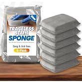 Calvana 6pk 3"x4" Grey Lint-Free Stain Sponge Applicators