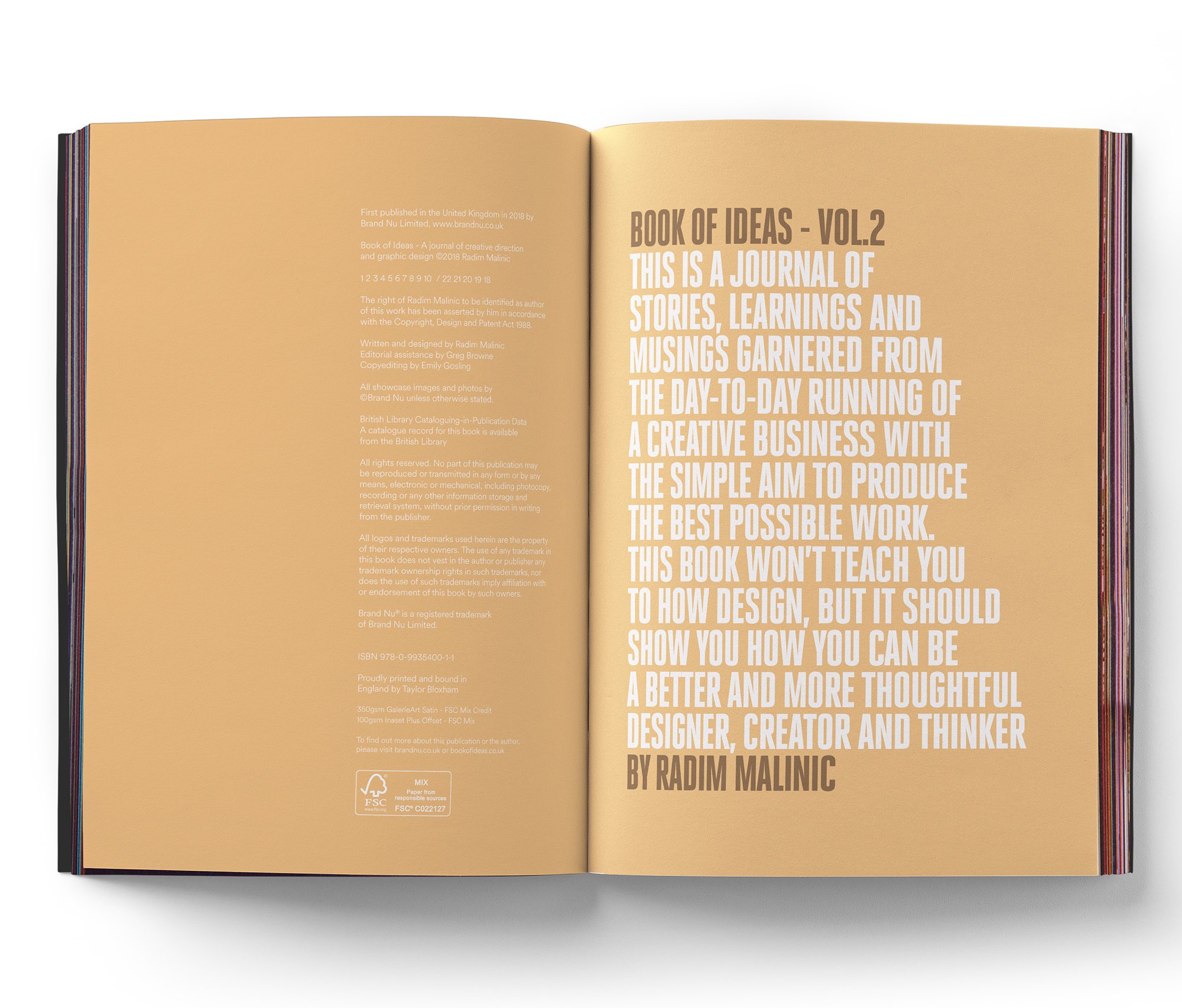 Book Of Ideas 2 Journal Creative Directi Malinic Radim Amazon Com Books