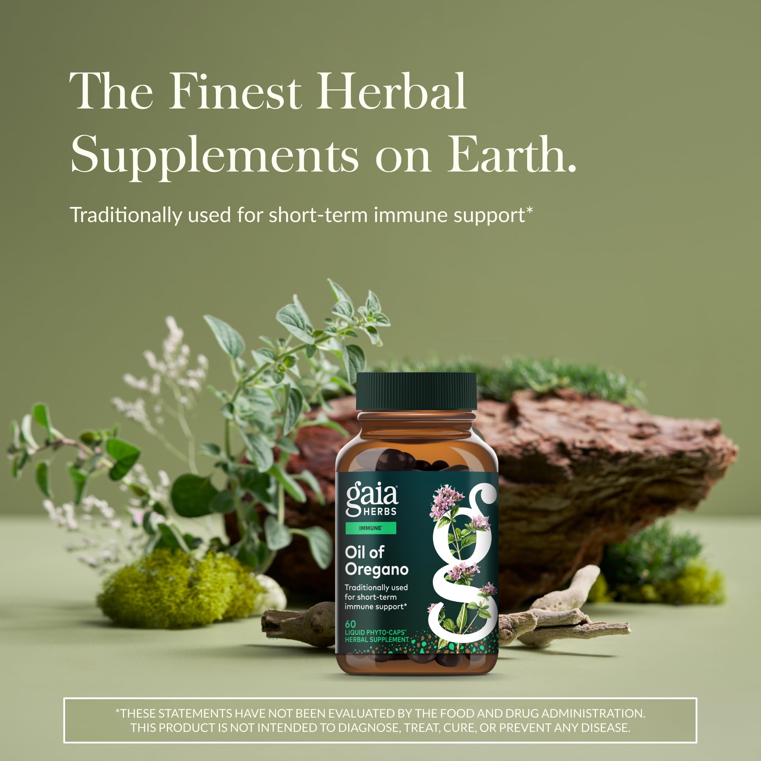 Gaia Herbs Oil of Oregano - Immune & Antioxidant Support Supplement - with Oregano Oil, Carvacrol & Thymol* - 60 Vegan Liquid Phyto-Capsules (30-Day Supply)