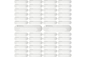 YOOOYOOO 50PCS Window Weep Hole Screen Patch Strong Sticky Waterproof Sun-Resistant PET Adhesive (2.36inch*0.59inch(6cm*1.5cm) Stainless Steel)