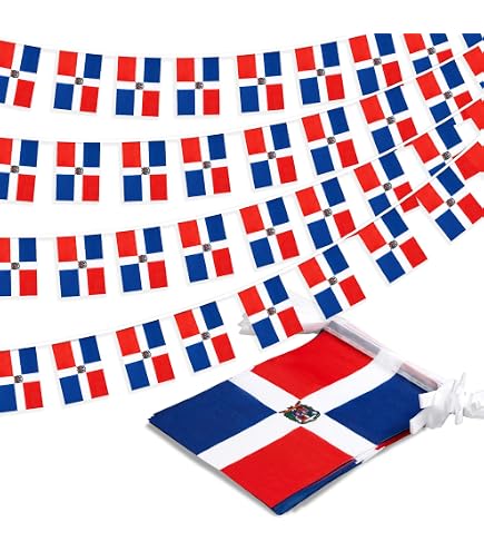 100 Stuzzicadenti Con Bandiera Della Repubblica Dominicana - Mini Bandierine Per Cocktail, Cupcake E Decorazioni Cibo