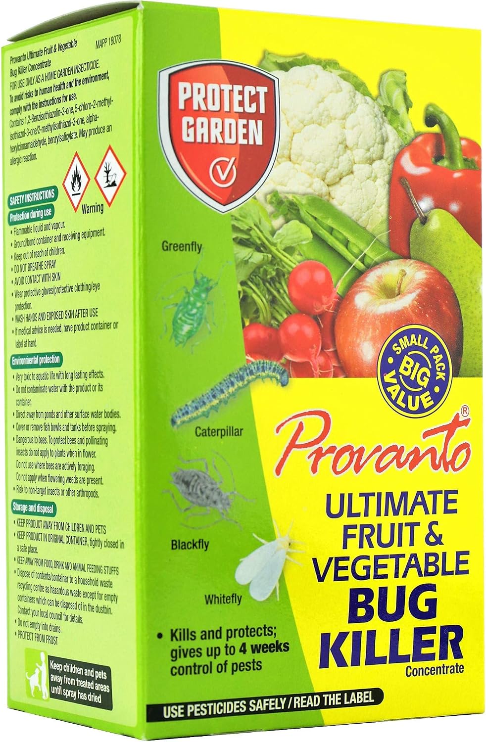 Provanto 86600247 Ultimate Fruit and Vegetable Bug Killer, 30ML, Concentrate & 86600244 Ultimate Bug Killer, Insecticide Protects For up to Two Weeks, 1L, Ready-To-Use - Image 3