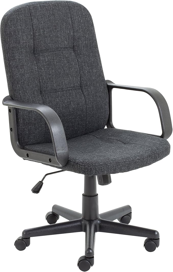 Office Hippo Start Desk Chair, Fabric, Charcoal, 60 x 61 x 102.5 cm