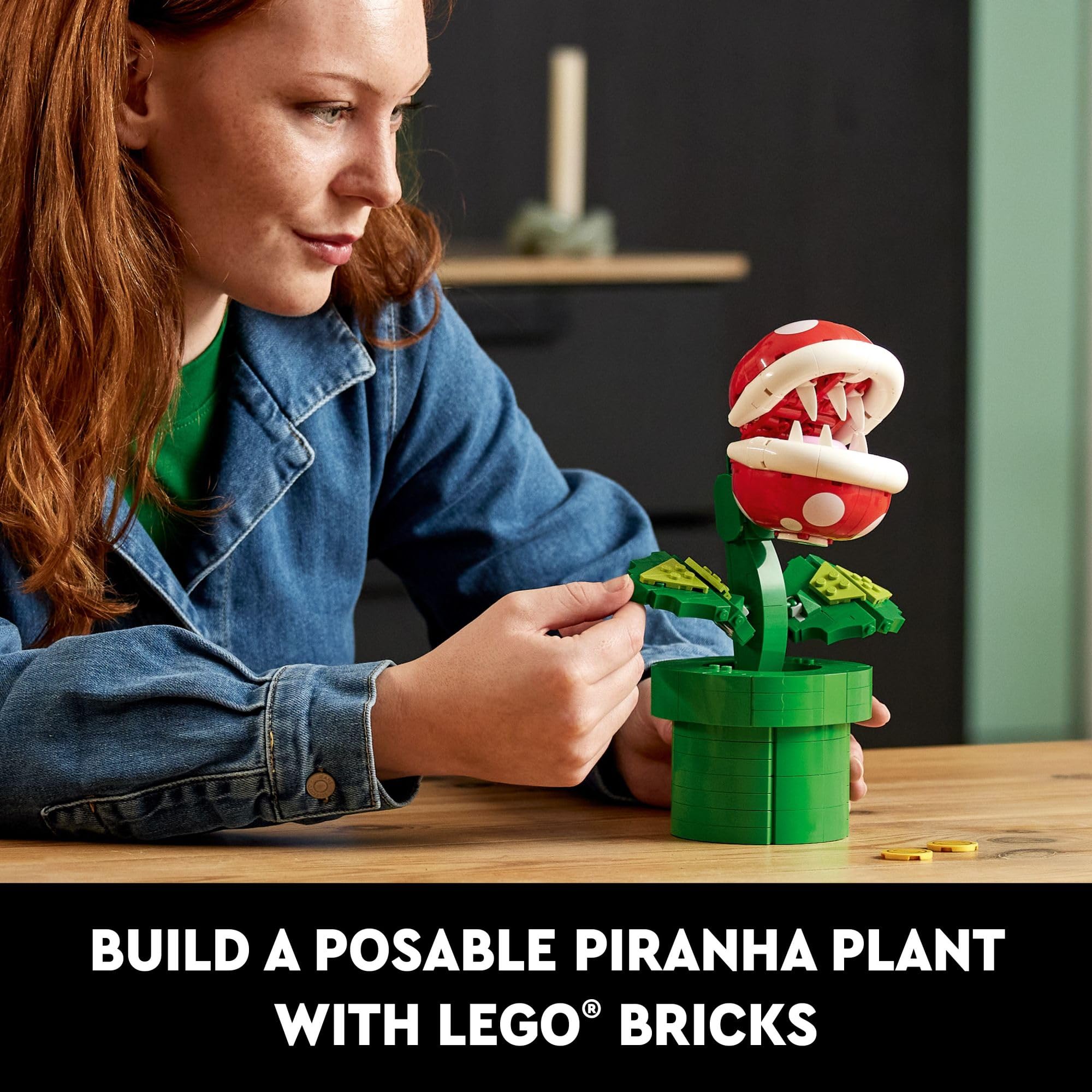 LEGO Super Mario Piranha Plant Building Sets for Adults - Mario Collectible for Men & Women, Ages 18+ Years - Gift for Christmas - Bedroom, Home Office, or Book Shelf Decor - 71426