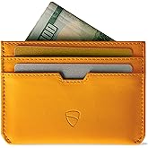 Vaultskin MOORGATE Slim Card Holder - Minimalist Leather Wallet, RFID Blocking Sleeve, Fits Front Pocket, for Men and Women