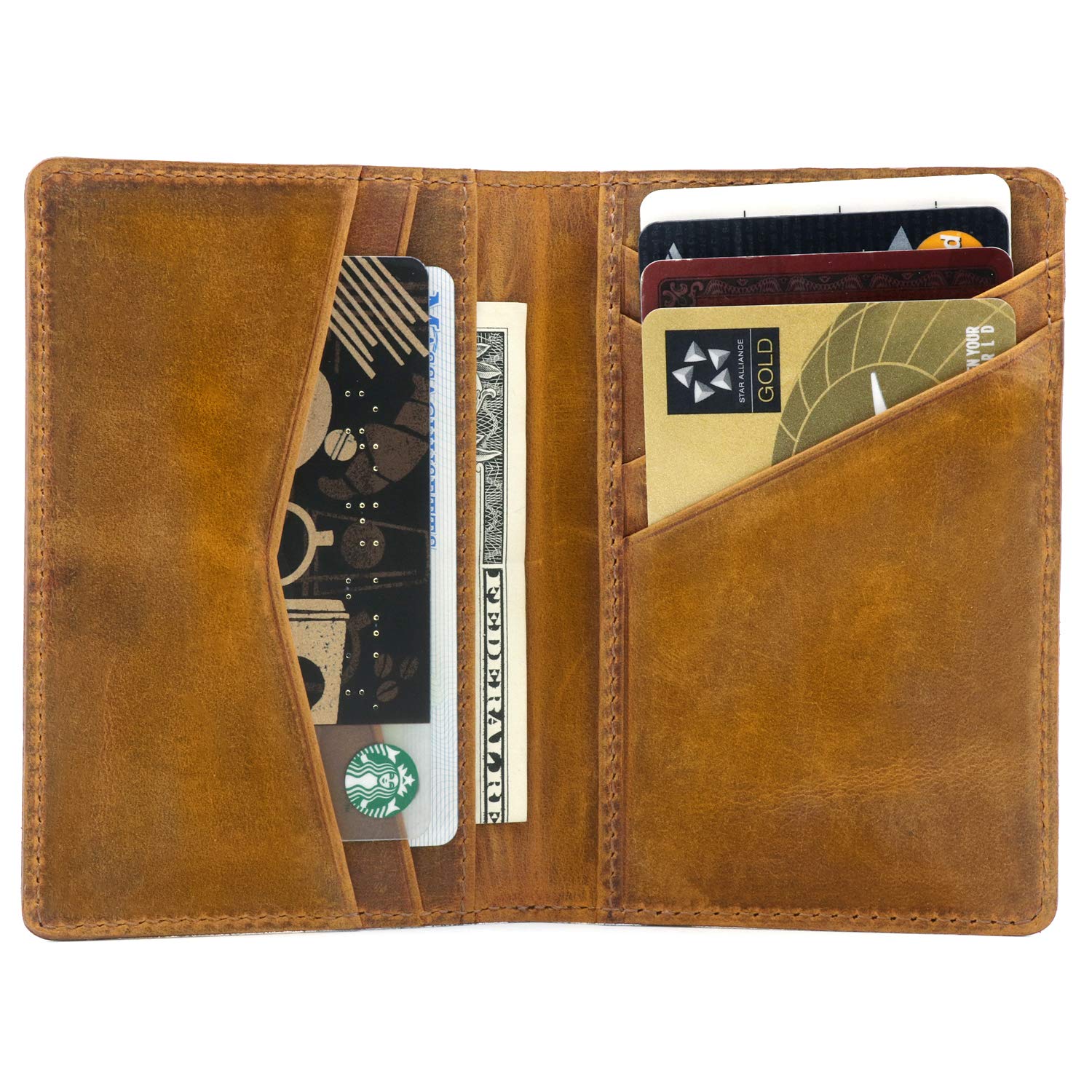 Otto Angelino Genuine Leather Bifold Card and Cash Wallet – Unisex
