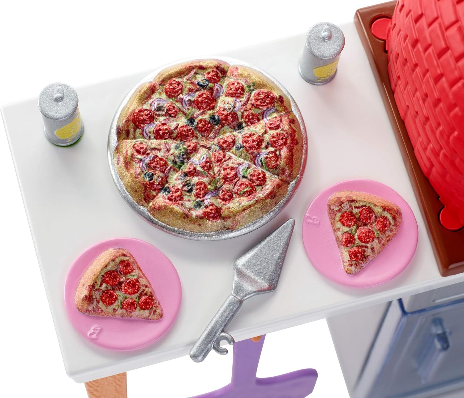 barbie pizza oven set