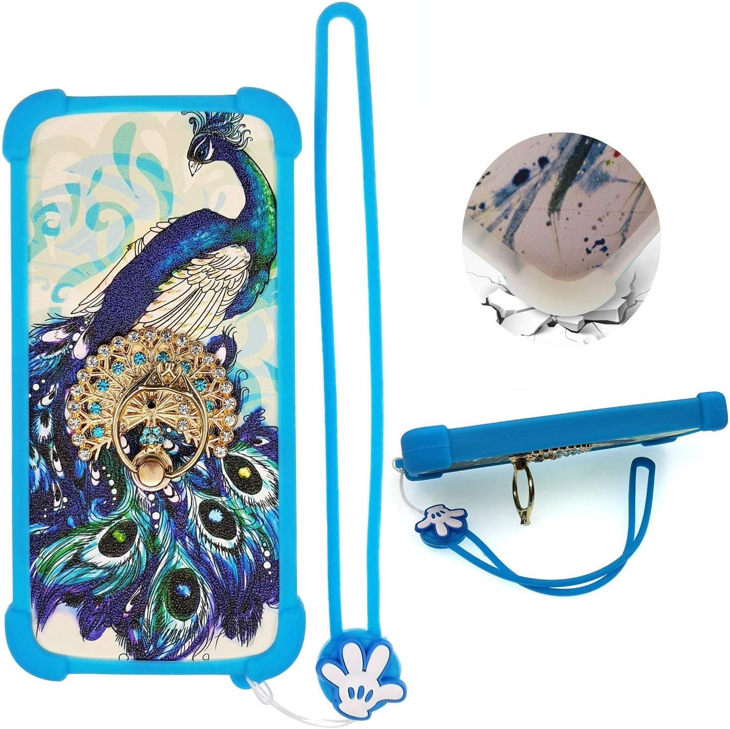 Case for Nuu Mobile A4l Case Silicone border + PC hard backplane Stand Cover XKQ