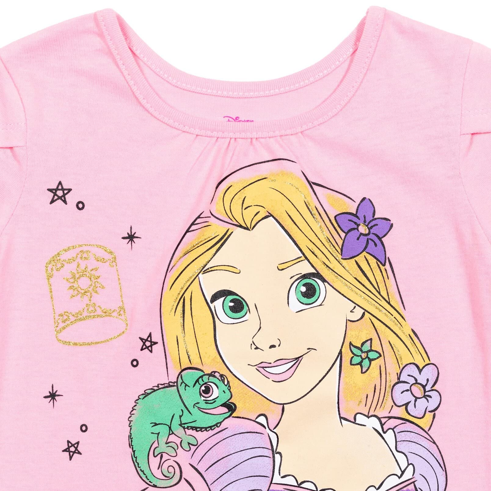 Disney Princess Moana Frozen Girls T-Shirt Tulle Mesh Skirt and Scrunchie 3 Piece Outfit Set Toddler to Big Kid