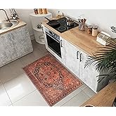 Keen Home Design 2x3 Rug - Machine Washable Entry Rug with Non-Slip Backing, Ideal for Enteryway, Kitchen, Bathroom, Laundry Room - Vintage, Easy Clean, Durable, Low Pile Rug - (2' x 3')