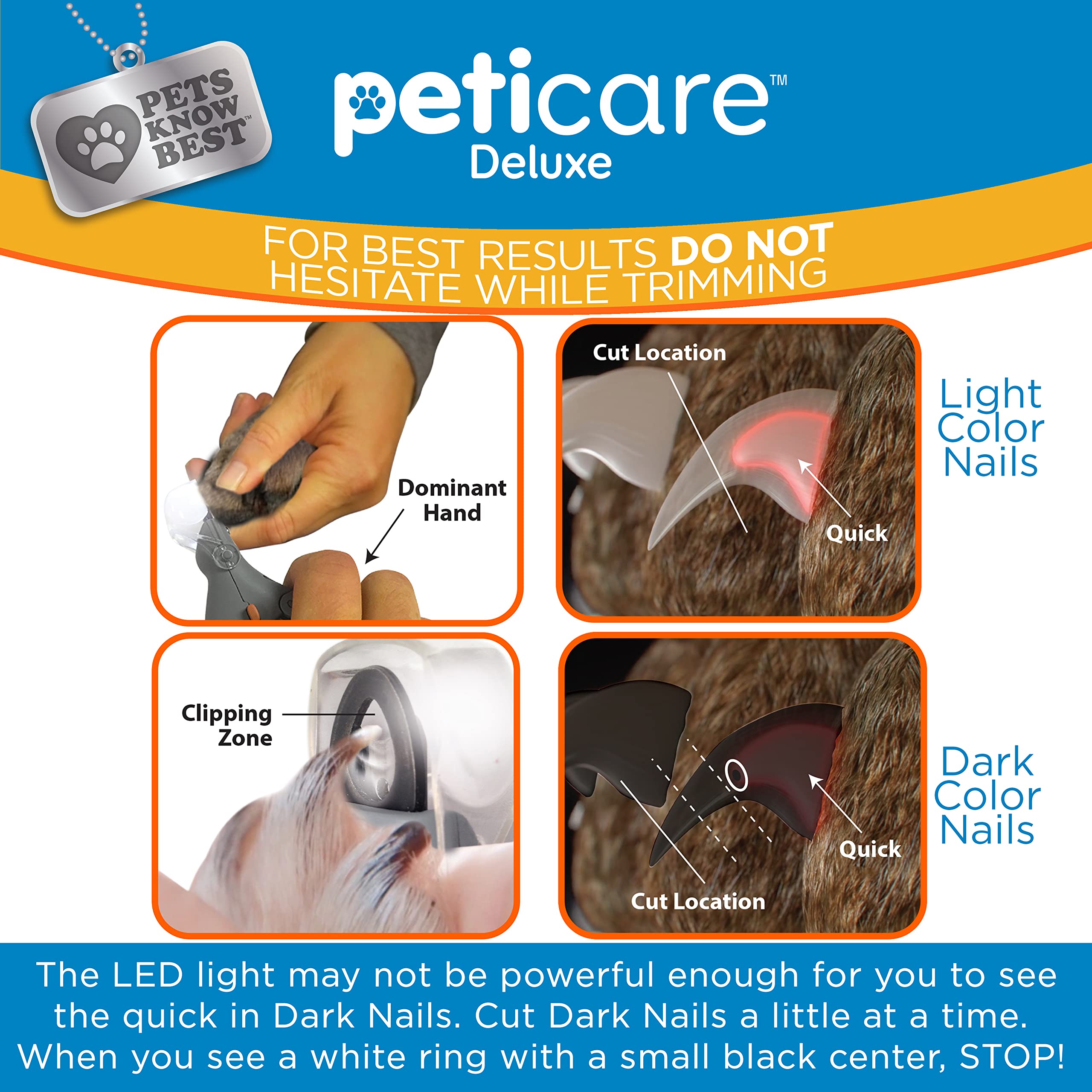 Allstar Innovations PetiCare LED Light Pet Nail Clipper Great for