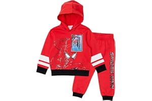 DISNEY Marvel Spider-Man Boys’ Lenticular Hoodie and Jogger Pants Set, 2-Piece Fleece Outfit
