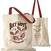 Miss Adola Aesthetic Canvas Tote Bag for Women - Sturdy Cloth Cotton Totes Bag with Pattern Shoulder Bag