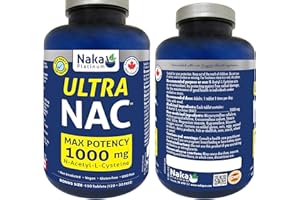 🇨🇦 Naka Platinum Ultra NAC, Max potency 1000mg (N-Acetyl-L-Cysteine), Made in Canada (150 Count (Pack of 1))