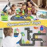 Coodoo Magnetic Tiles City Road Set Toys for Kids 3-5 STEM Learning view 5