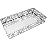 Amazon Com O Plus Set Of 2 Bathroom Vanity Tray Decorative Tray Mirror Tray Serving Tray Perfume Collection Tray Candle Tray Home Kitchen