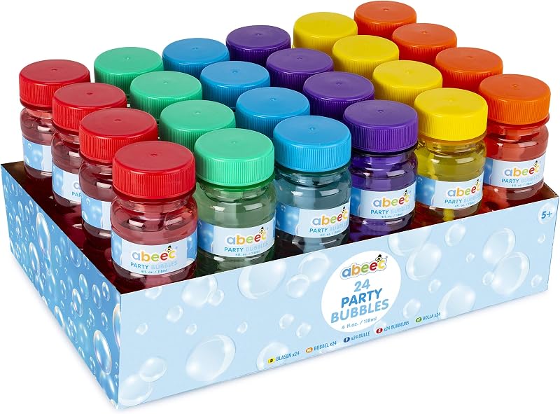 abeec 24 Pack Bubbles Solution with Wands 118ml Each Party Bubbles