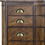 LJHOME 24 Pcs Shell Cup Handles Semi Circle Drawer Pulls Bronze Antique view 6